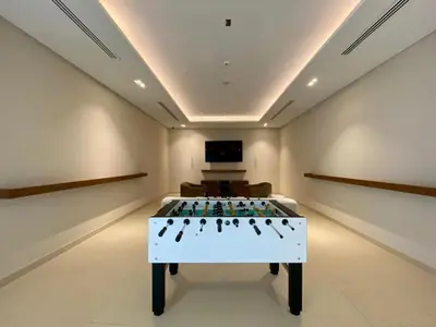 a room with a table in the middle of a room at Keysplease Fascinating SeaViews! 2 B/R Luxury Apt 52/42, Marina in Dubai