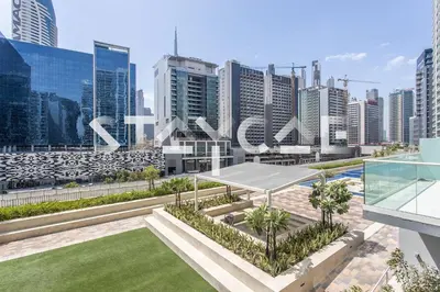 a view of a city skyline with tall buildings at Staycae Holiday Homes - Vera by DAMAC Near Downtown, Business Bay in Dubai