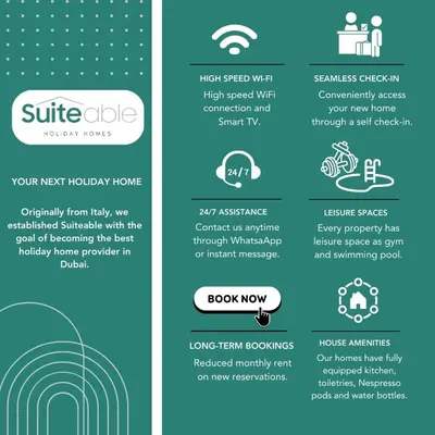 a brochure for a software company at Breathtaking view compact & modern spacious studio in Dubai