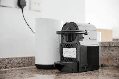 a toaster sitting on top of a counter at Charming 1BR in The Greens, Near Metro in Dubai