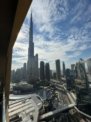 a view of the burj khalifa from the tallest building in the world at Fashion Avenue Dubai Mall Highest Floor Burj Khalifa View Residence- Formerly Address Dubai Mall in Dubai