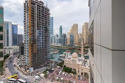 a view of a city from a building at Frank Porter - Opal Tower in Dubai