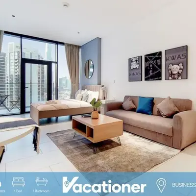 Vacationer l Bright Studio l Burj Khalifa View l Business Bay