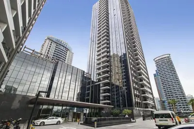 a view of a city with tall buildings at Vacationer I Sparkle T1 2 Bedroom I Marina Views I Steps away from Beach I Gym, Pool, Parking & Wi-Fi in Dubai