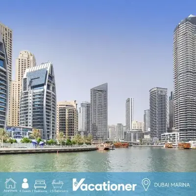 Vacationer I Sparkle T1 2 Bedroom I Marina Views I Steps away from Beach I Gym