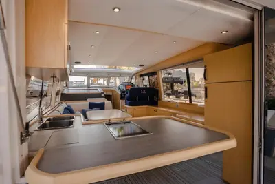 a view of the inside of a motor yacht at Yacht Experience - Stella Romana in Dubai