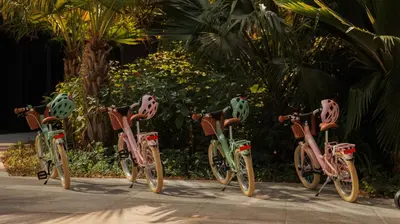 a group of bikes parked next to each other at Jumeirah Marsa Al Arab Dubai in Dubai