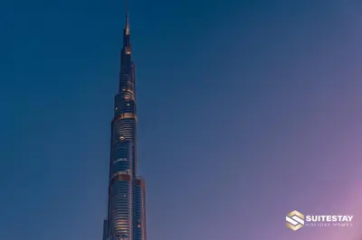 a view of the tallest building in the world at Suitestay Address Dubai Mall Residence in Dubai