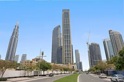 a view of a city with tall buildings at Silkhaus Burj Royale 1BDR with balcony in Downtown in Dubai